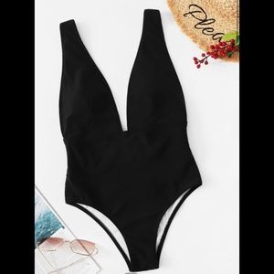 Shein black one piece swimsuit